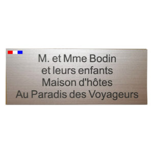 Plaquette nom boite aux lettre Jusqu'à 4 lignes