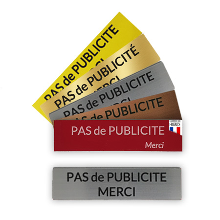 Plaquette pas de Pub Alluminium Brossé