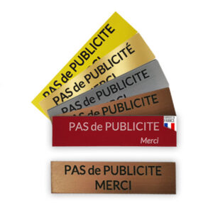 Plaquette pas de Pub Bronze Brossé