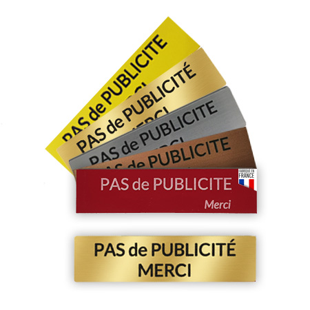 Plaquette pas de Pub Bronze Brossé